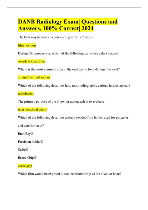 How Hard Is The Danb Radiology Exam