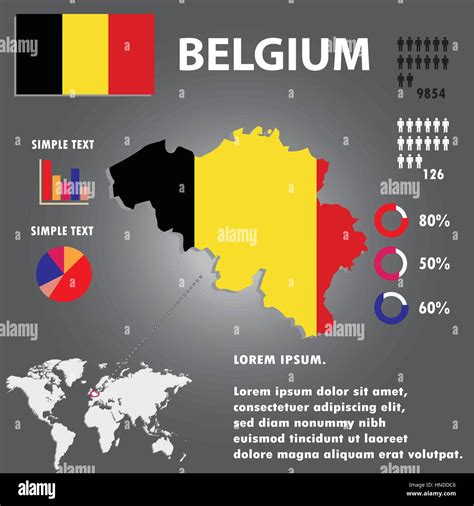 Belgium Country Infographics Template Vector Stock Vector Image Art