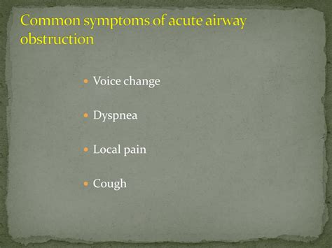 PPT - UPPER AIRWAY OBSTRUCTION & TRACHEOTOMY PowerPoint Presentation ...