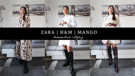 New In H M Zara Mango Dresses Haul Styling Fashionhaul Zara