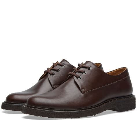 A P C Gustave Derby Shoe Dark Brown End Global