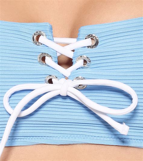 Cairns Lace Up Bikini Top In Blue Heidi Klein Mytheresa