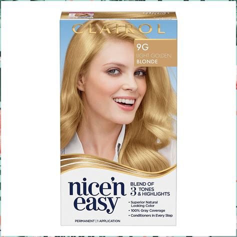 Clairol Nice N Easy Permanent Hair Dye 9G Light Golden Blonde Hair