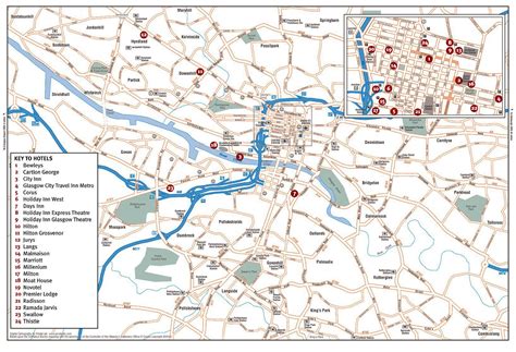 Maps Of Glasgow Detailed Map Of Glasgow In English Maps Of Glasgow