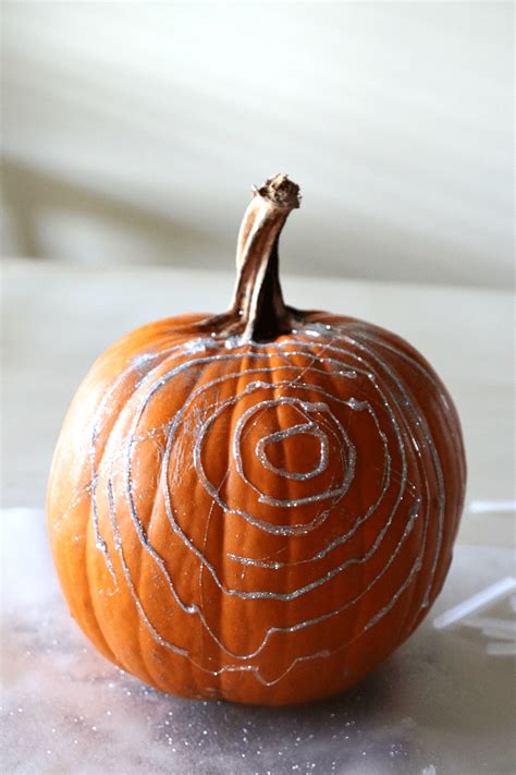 Hot Glue Spider Web Pumpkin