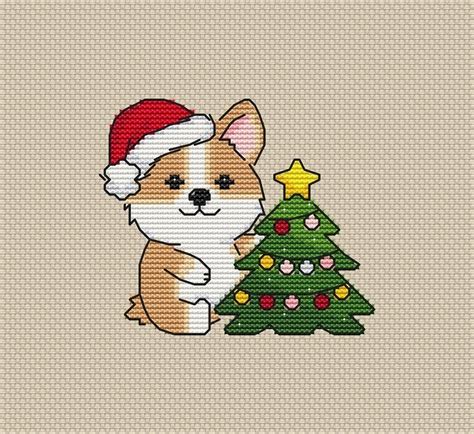 Corgi With Christmas Tree Cross Stitch Pattern Code Ilcs 053 I Like Cross Stitch Buy Online