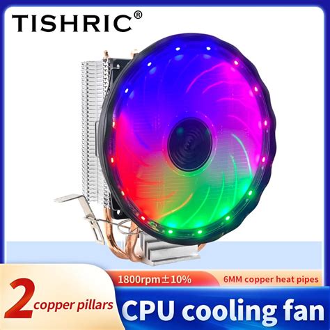 Buy Tishric Cpu Cooling Fan Processor Cooler Rgb Pwm Pin Heatsink