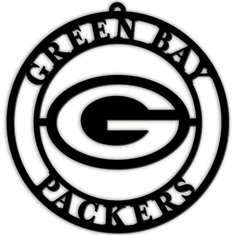 fan creations green bay packers  team logo cutout black