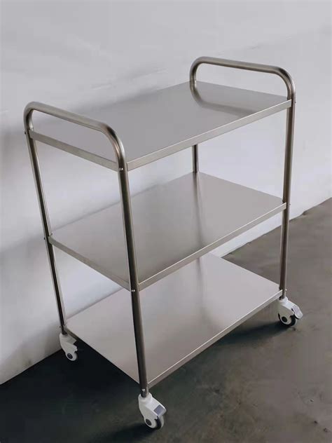 Hospital Detachable Layers Stainless Steel Medical Trolleys Cart