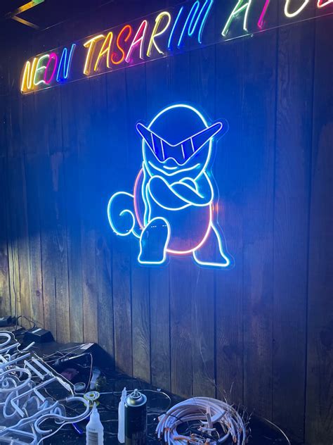 Squirtle Neon Sign Pokemon Squirtle Neon Sign Bedroom Pokemon