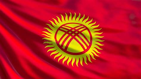 Kyrgyzstan Flag Waving Flag Of Kyrgyzstan D Illustration Stock