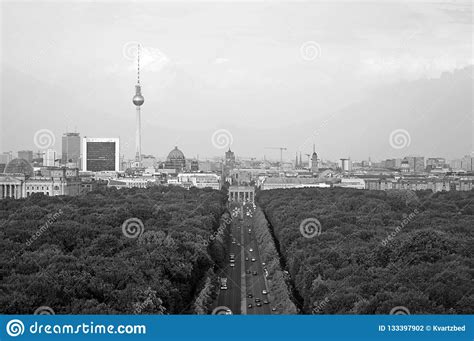 Berlin Panorama With Tiergarten Park Editorial Photography Image Of