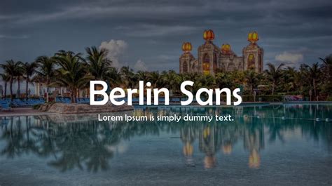 Berlin Sans Font Download Free PC/Mac and Web Font