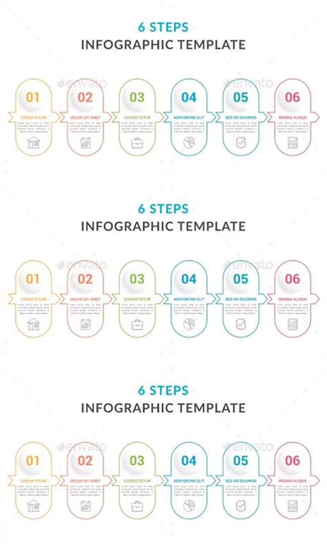 6 Steps Infographic Template Masterbundles