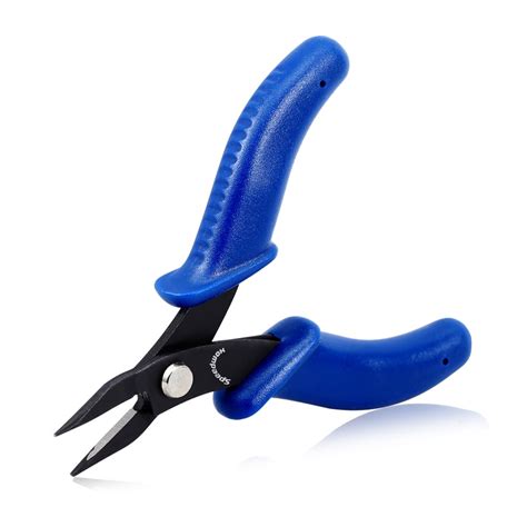 SPEEDWOX Mini Chain Nose Pliers Needle Nose 4 Inches Flat Smooth Jaw