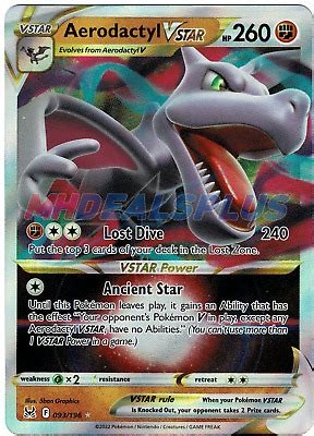 Nm Pokemon Lost Origin Aerodactyl Vstar Ultra Rare Ebay