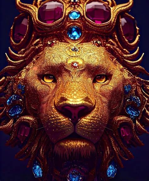 Premium AI Image The Lion S Face