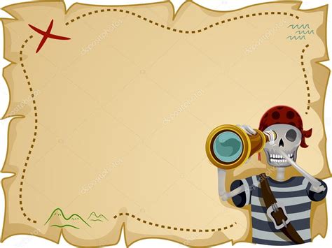 Quadro De Mapa De Tesouro De Pirata Stock Photo Lenmdp 23304874