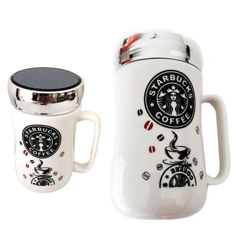 New Starbucks Travel Mug Ceramic Coffee Tea Cup Lid Work Hot Cold