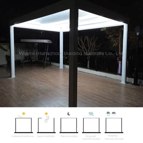 Diy Aluminum Louvered Patio Cover Awning Pergola Waterproof Roof Louver