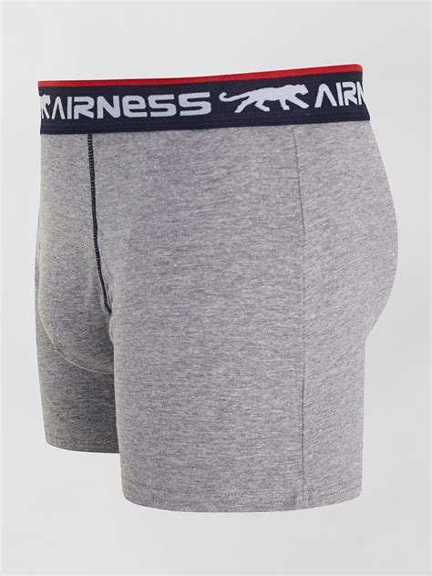 Lot De Boxers Airness Rouge Gris Bleu Kiabi