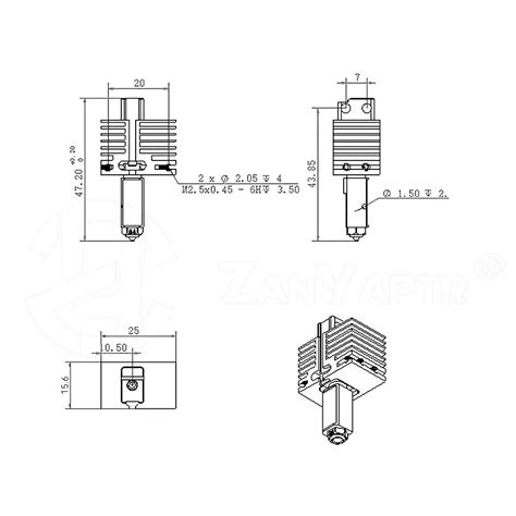 V New Hotend For Bambu Lab P P X C P S X X E Upgrade Hot End Print