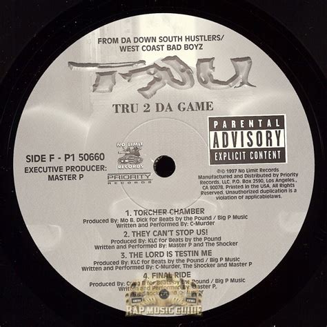 Tru Tru 2 Da Game Record Rap Music Guide