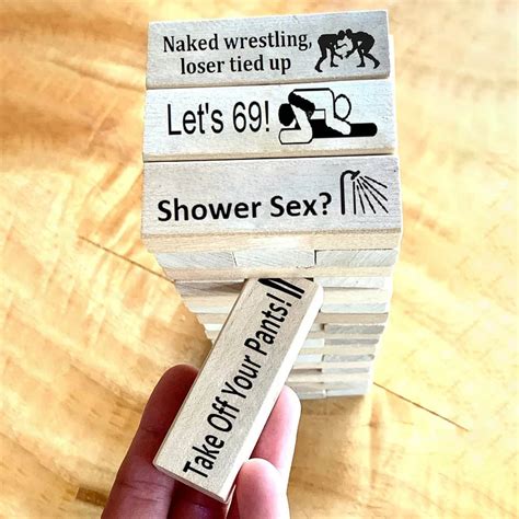 Super Naughty Block Tower Jenga Game Naughty T For Couple Couple Activities And Date Night Ideas