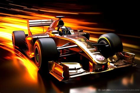 Premium AI Image Fast Racing Car And Pilot In Formula One Champion