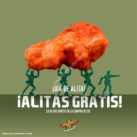 Promoción Wings Army Día De La Alita Compra 20 Alitas Y Llévate 10 Más