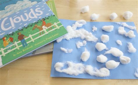 Cotton Ball Clouds Process Art for Preschoolers | School Time Snippets