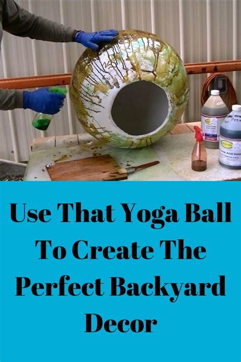 How To Use A Yoga Ball To Make A Concrete Sphere Planter Diy Concrete