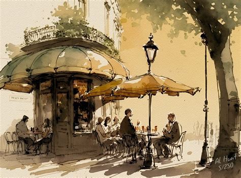 Peinture L Aquarelle Paris Apr S Midi Art Mural Impression En