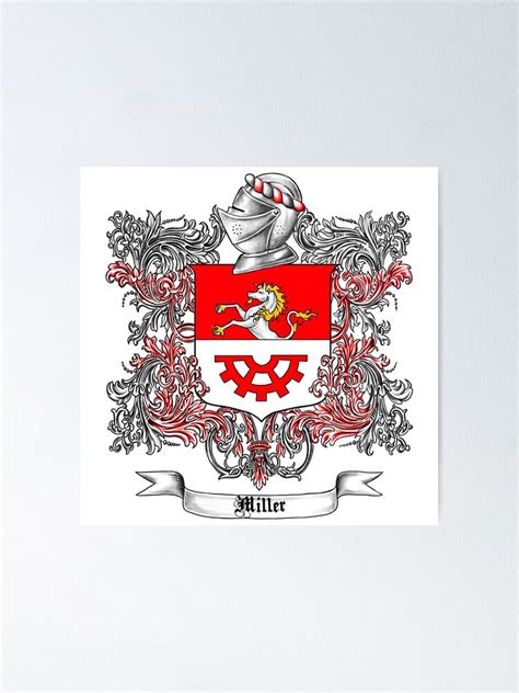 "Miller Family Crest 5" Poster for Sale by atomicblizzard | Redbubble