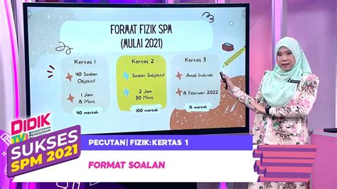 Sukses SPM 2021 Pecutan Fizik Kertas 1 Format Soalan YouTube