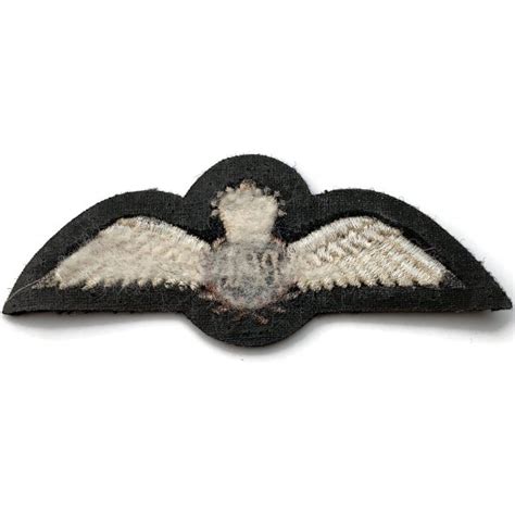 Royal Air Force RAF Cloth Insignia Uniform Wings Badge - Queens Crown