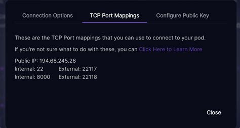 Tcp Port Not Working Runpod