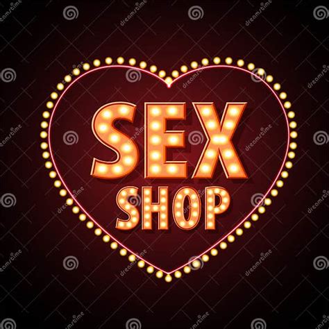 Sex Shop Neon Sign Stock Vector Illustration Of Typography 82746675