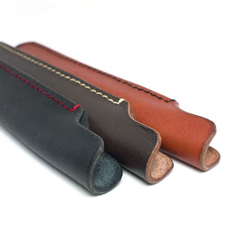 Single Pen Case Pencil Holder Storage Pouch Sleeve Genuine Leather Handmade V1 Leather Items