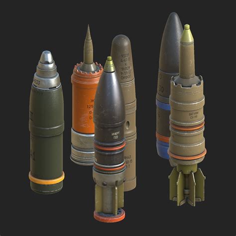 Tank shells collection 3D model | CGTrader