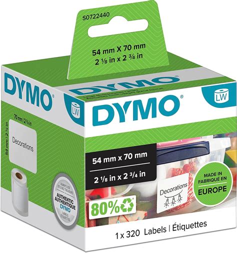 DYMO LW Etichette Multiuso Originali 54 Mm X 70 Mm 1 Rotolo Da 320