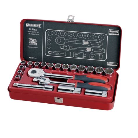 Sidchrome Piece Square Drive Metric Socket Set Bunnings Warehouse