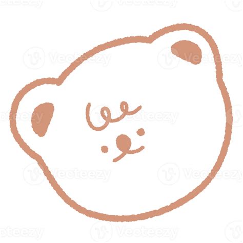 Cute Illustration Of A Hand Drawn Brown Bear Cartoon Character 26957771 Png