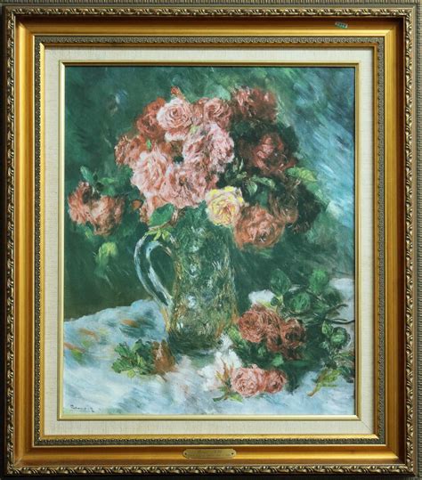 At Auction Auguste Renoir PIERRE AUGUSTE RENOIR ROSE OIL PAINTING