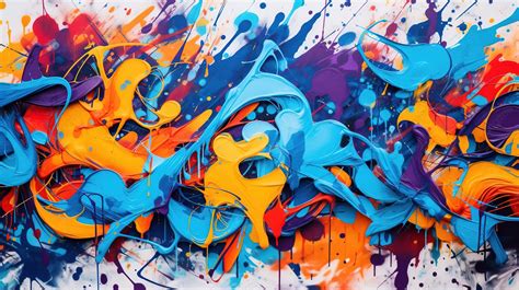 Vibrant Street Art A Captivating Abstract Mural Of Colored Textures And