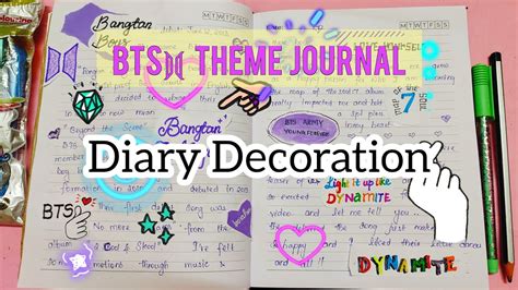 Bts Theme Journal Idea Diary Decoration Bullet Journal Journal