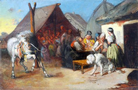 Pred Cardou In Front Of A Pub Painting By Mih Ly Munk Csy Fine Art