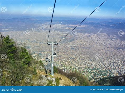 Bursa Uludag Cable Car And City Images Bursa Turkey Stock Photo