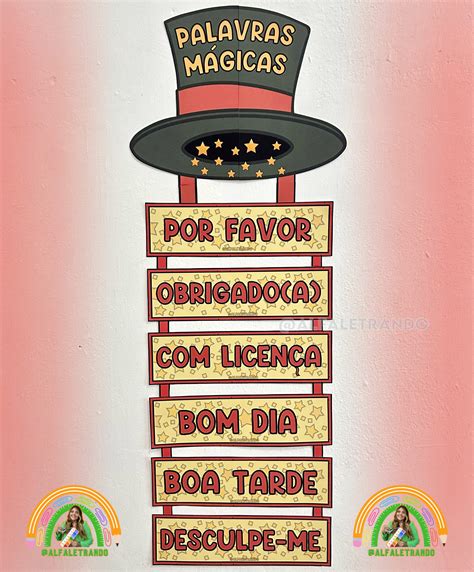painel palavras magicas lojinha alfaletrando andressa marchioti