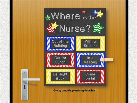 School Nurse T Nursing Decor Office Door Nursing T